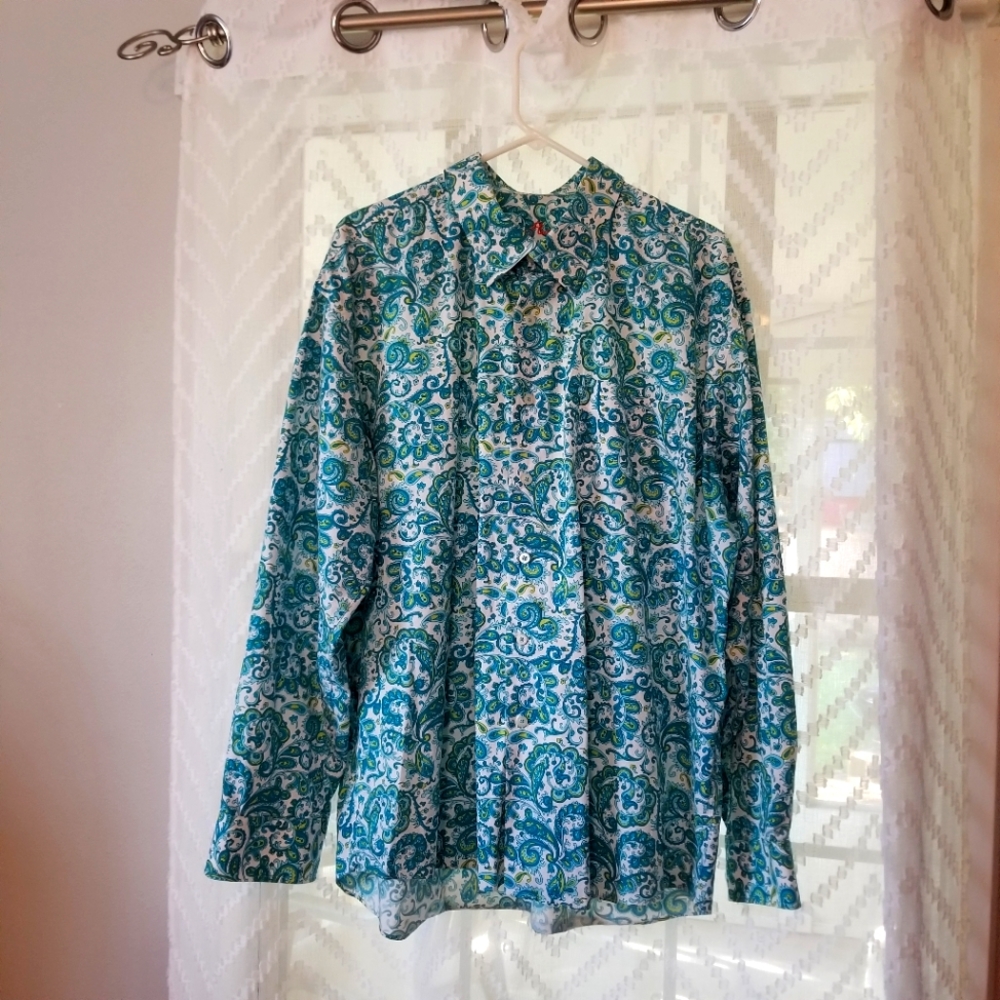 Alan Flusser mens button down dress shirt